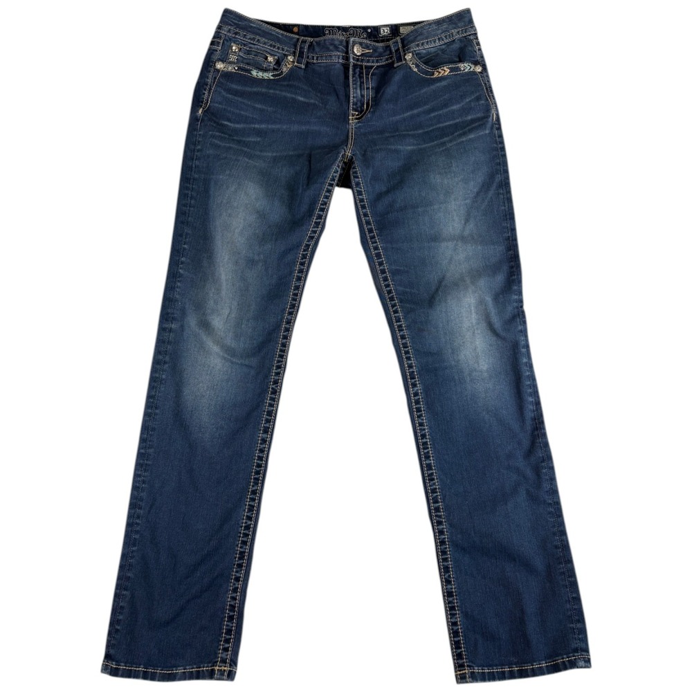 Buckle Miss Me Skinny Curvy Jeans Womens 32 Blue Denim Cotton Stretch Mid Rise